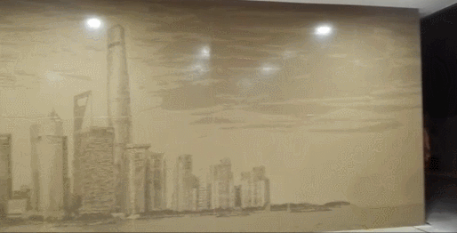 铝格栅图像冲孔板:上海之巅
