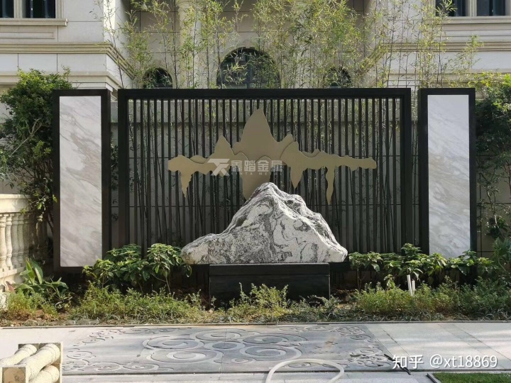 铝合金格栅影壁 铝合金格栅影壁图片大全