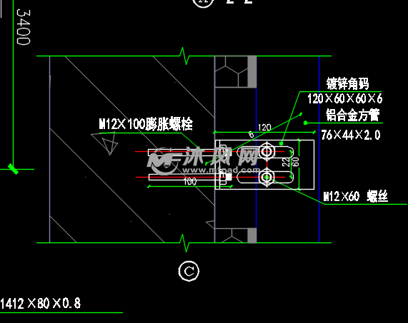 铝合金格栅节点图 铝合金格栅安装方法