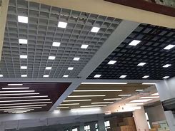 铝格栅天花厂商定制 铝格栅天花吊顶效果图
