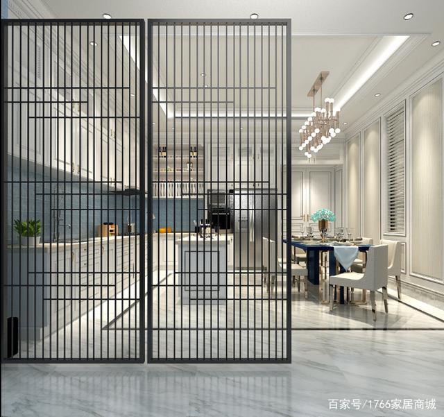 铝合金格栅迎门墙 铝合金格栅迎门墙效果图