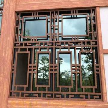 铝合金格栅窗户图片 铝合金格栅隔断墙效果图