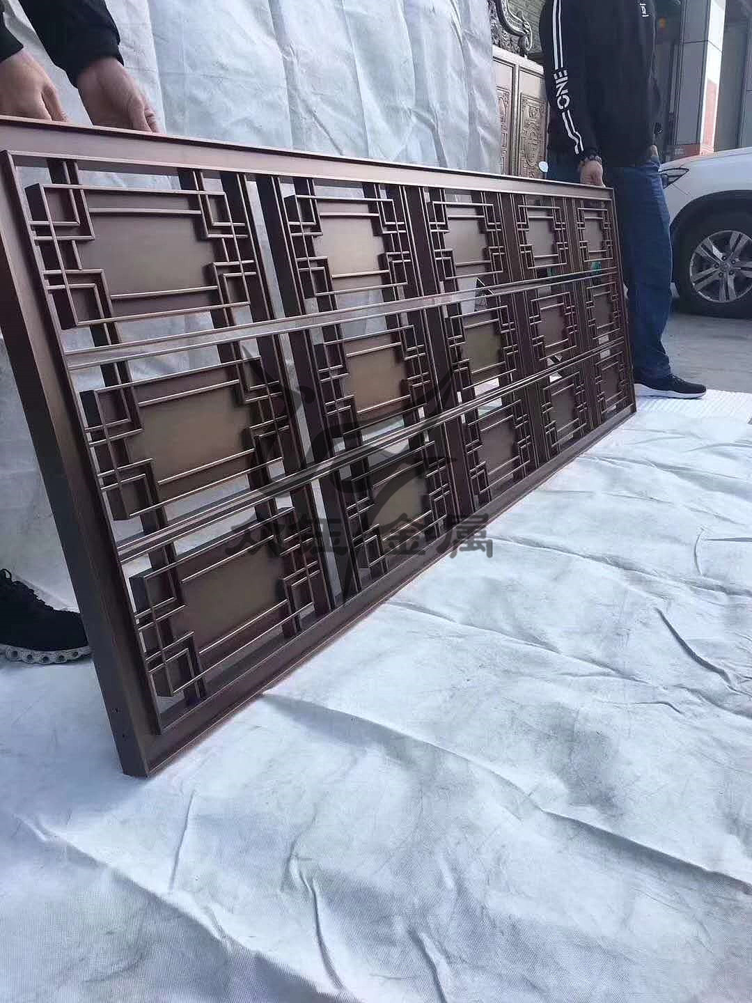 铝合金格栅景观墙 铝合金格栅景观墙效果图