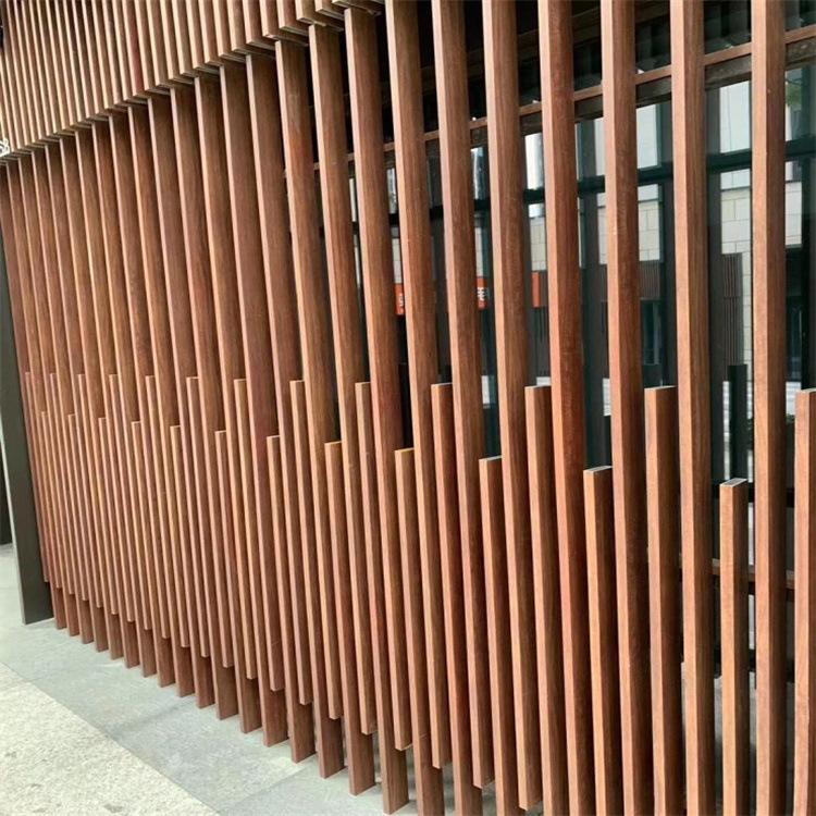 河南仿木铝合金格栅定做 河南仿木铝合金格栅定做生产厂家