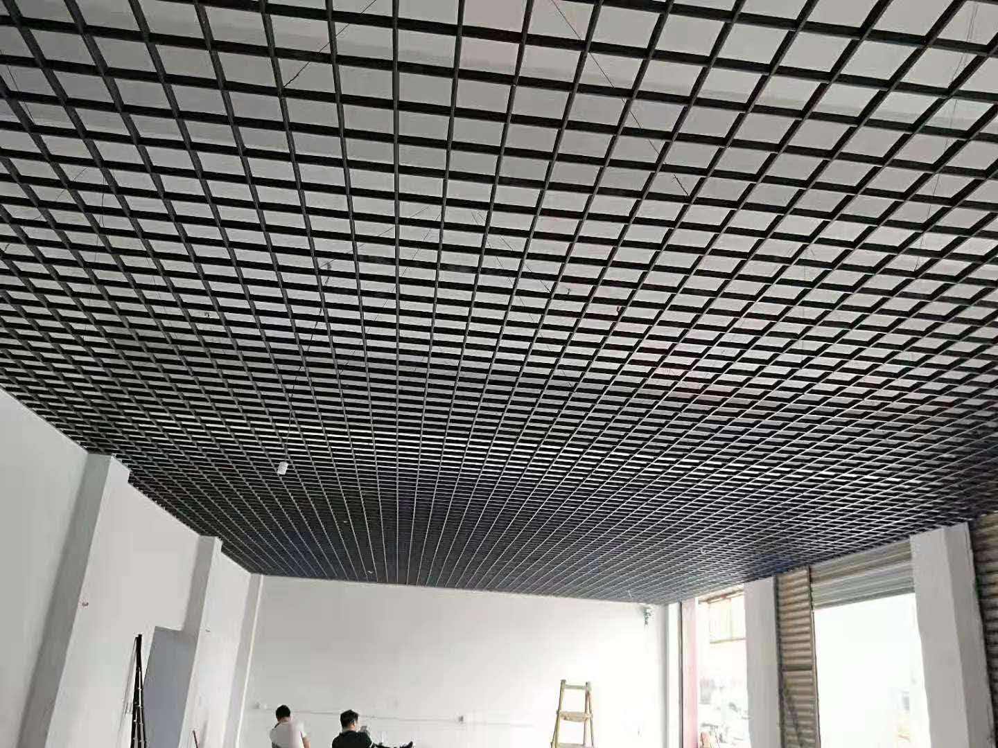 黑色铝合金格栅条吊顶安装 铝合金格栅吊顶多少钱一平方