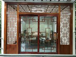 仿古铝合金格栅窗 仿古铝合金栏杆图片