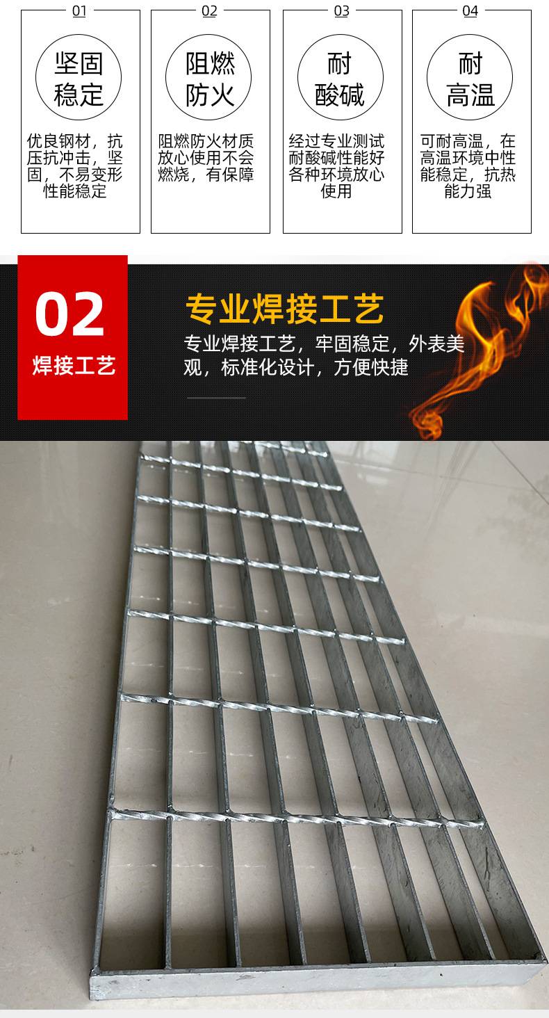 钢格栅板踏步理论重量 钢格栅板g32530100重量