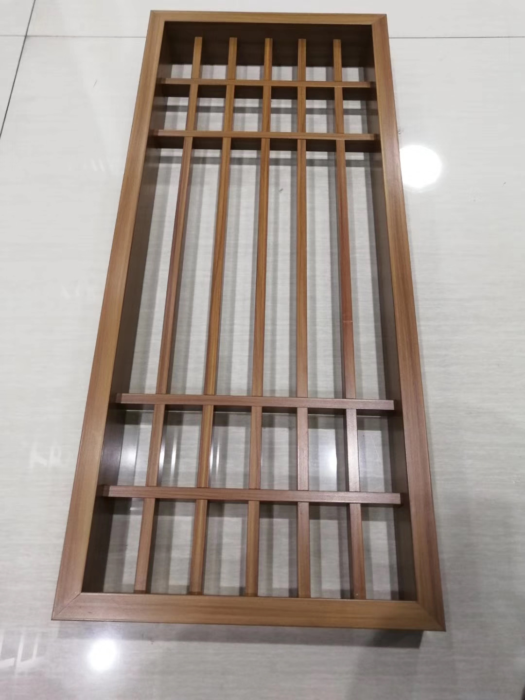 仿木铝合金格栅定做 仿木铝合金格栅定做图片