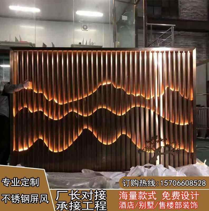 铝合金格栅照壁实景 铝合金格栅安装施工方案