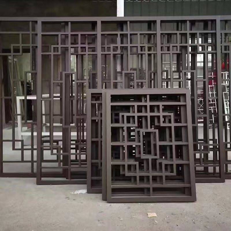 铝合金格栅窗花围墙 铝合金格栅窗花围墙效果图