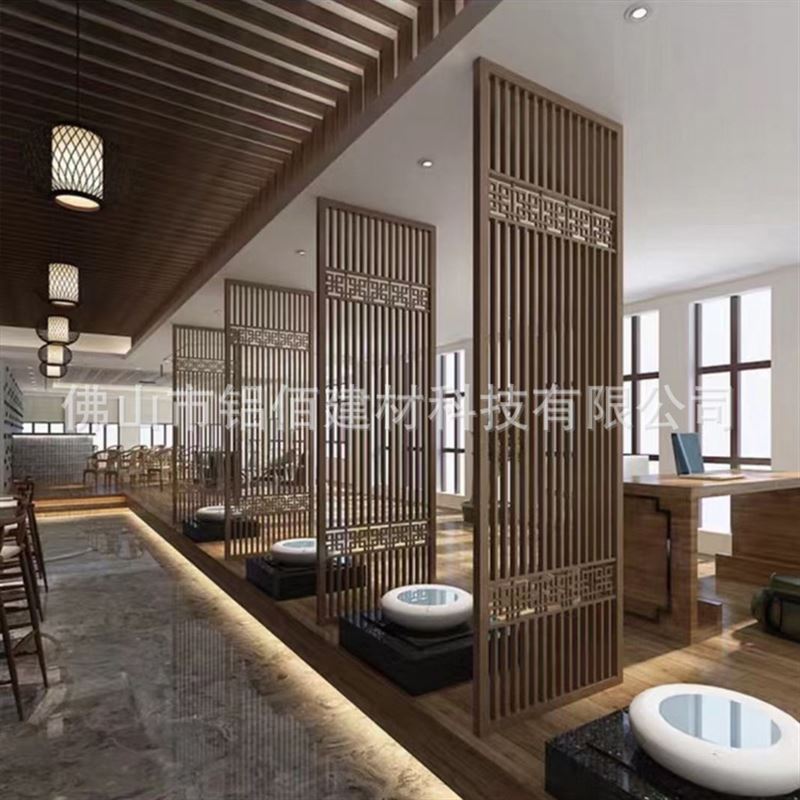 装修铝合金格栅隔断效果图 装修铝合金格栅隔断效果图片
