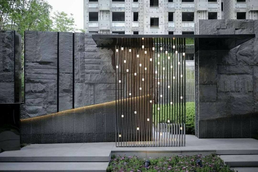 铝合金格栅花园效果图片 铝合金格栅花园效果图片高清