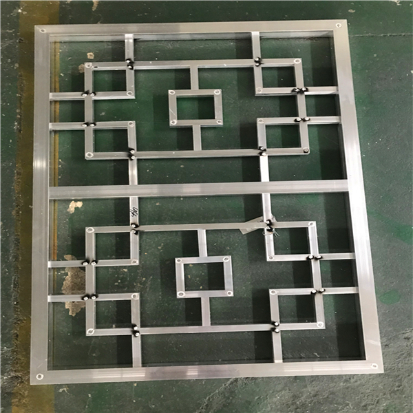 中式檐口铝合金格栅工艺 