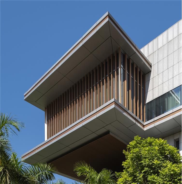建筑立面铝合金格栅效果图 建筑立面铝合金格栅效果图片