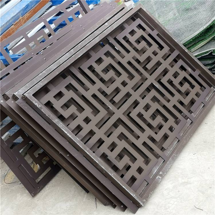 成品铝合金格栅围栏效果图 成品铝合金格栅围栏效果图片