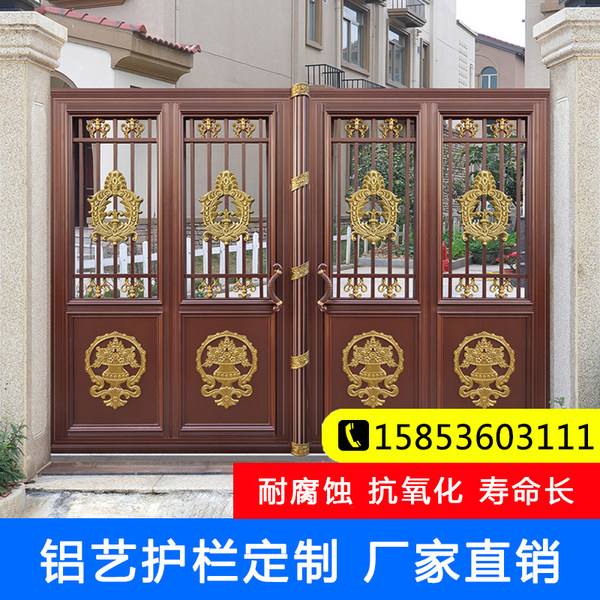 别墅铝合金格栅门效果图 别墅铝合金格栅门效果图片