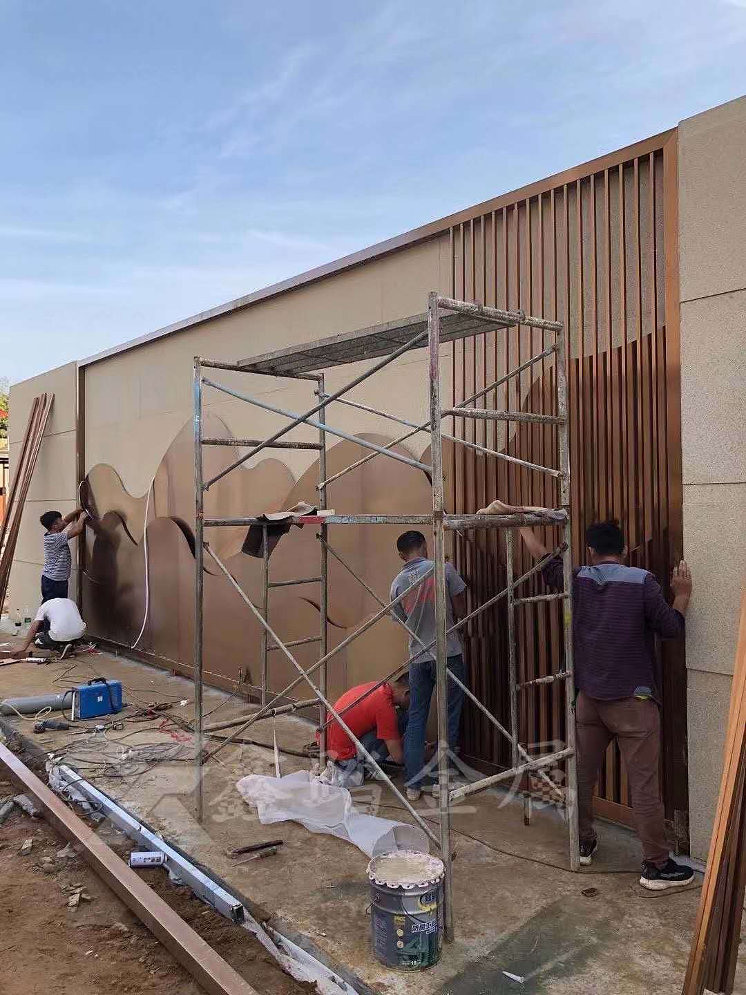 西安铝合金格栅景墙 西安铝合金格栅景墙生产厂家