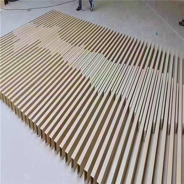 户外铝合金格栅造型墙 户外铝合金格栅造型墙效果图