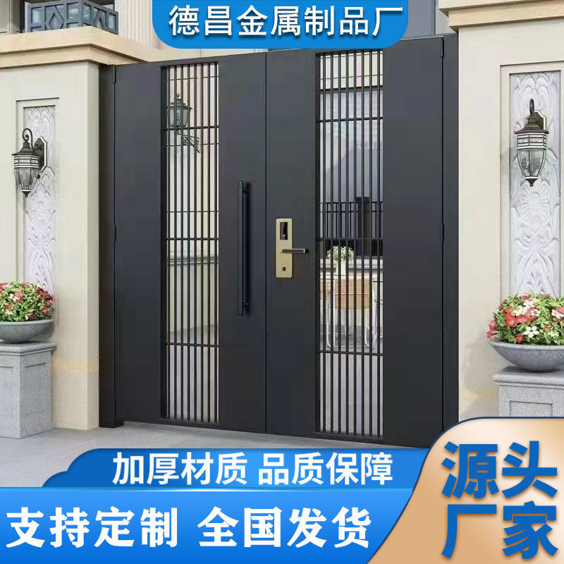 别墅铝合金格栅门 别墅铝合金格栅门图片