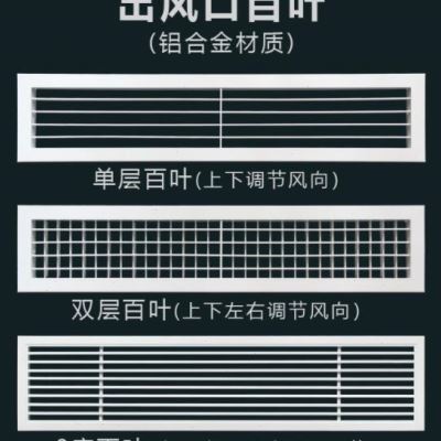回风口铝合金格栅 铝合金格栅风口和双层百叶风口区别