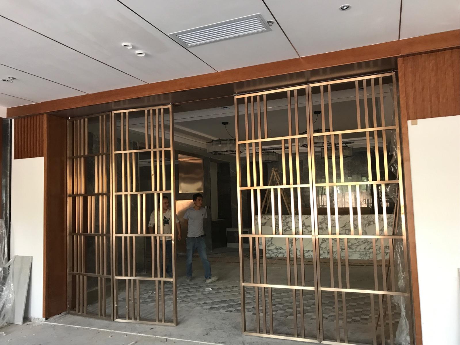 铝合金格栅推拉门线条图 铝合金格栅推拉门线条图片