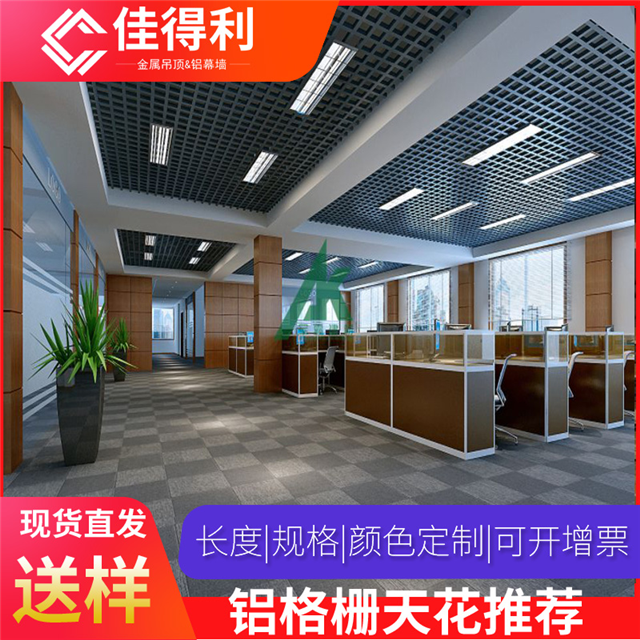 铝合金格栅景观吊顶 铝合金格栅吊顶施工工艺